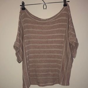 Blush Knitted Poncho Tee